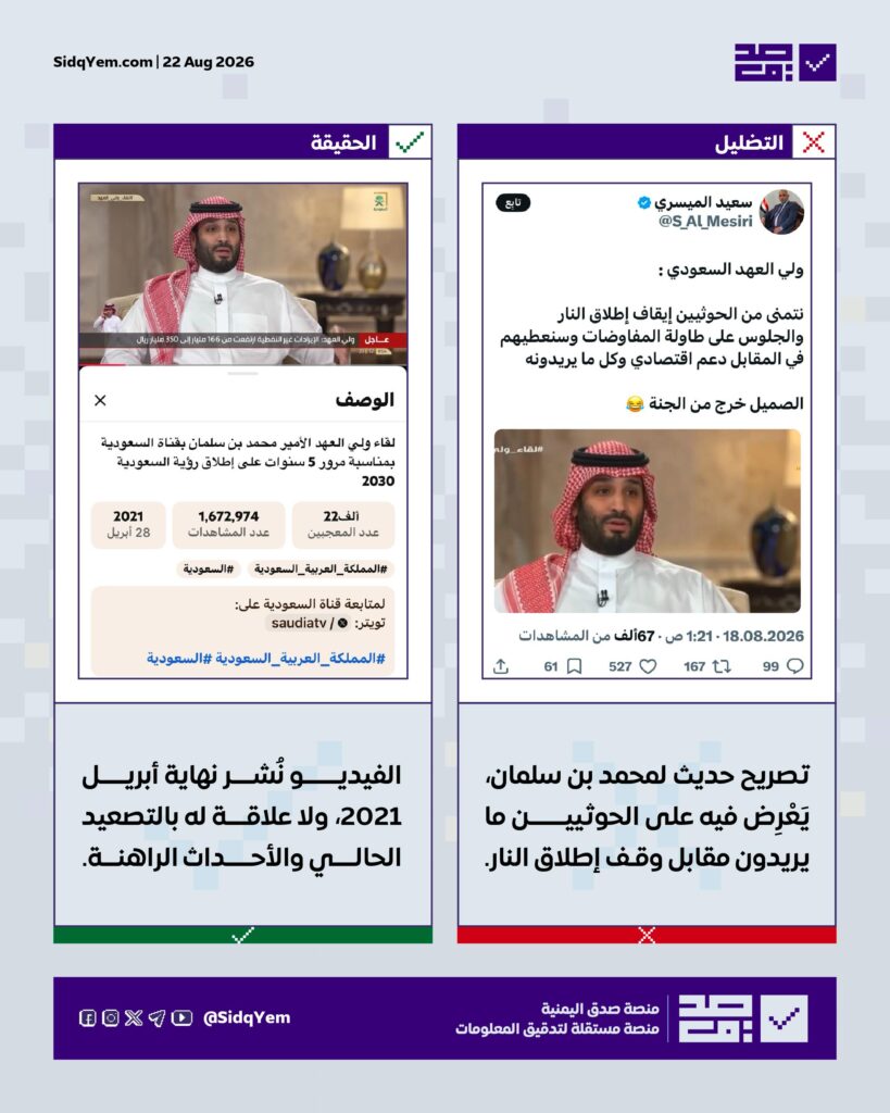 تصريح لـ محمد بن سلمان بشأن المفاوضات مع الحوثيين.. ما حقيقته؟